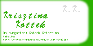 krisztina kottek business card